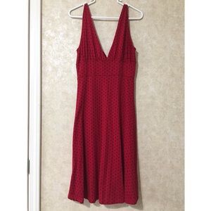 Red black polka dots